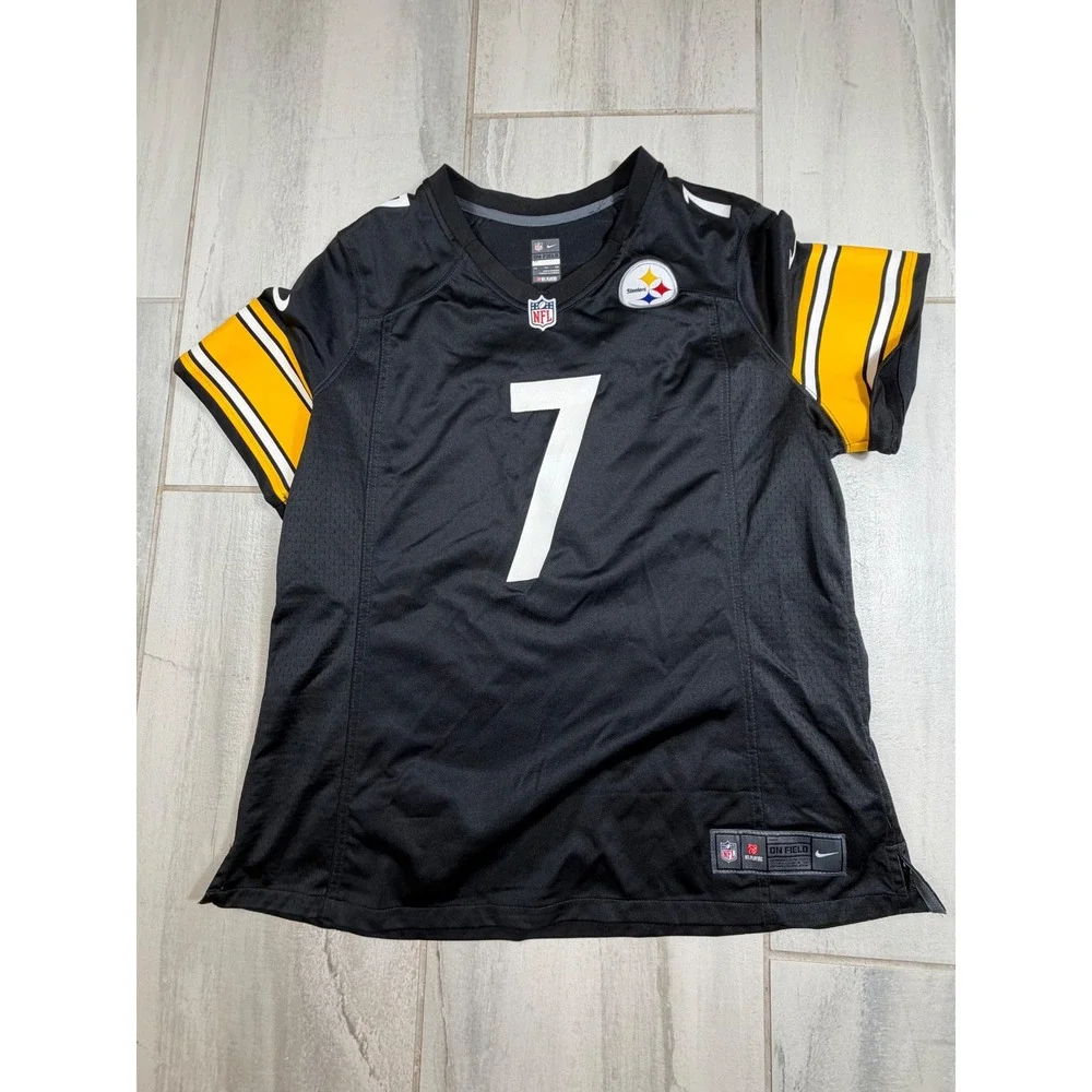 Nike Pittsburgh Steelers Ben Roethlisberger 7 Jersey Black Mens XXL NFL On Field